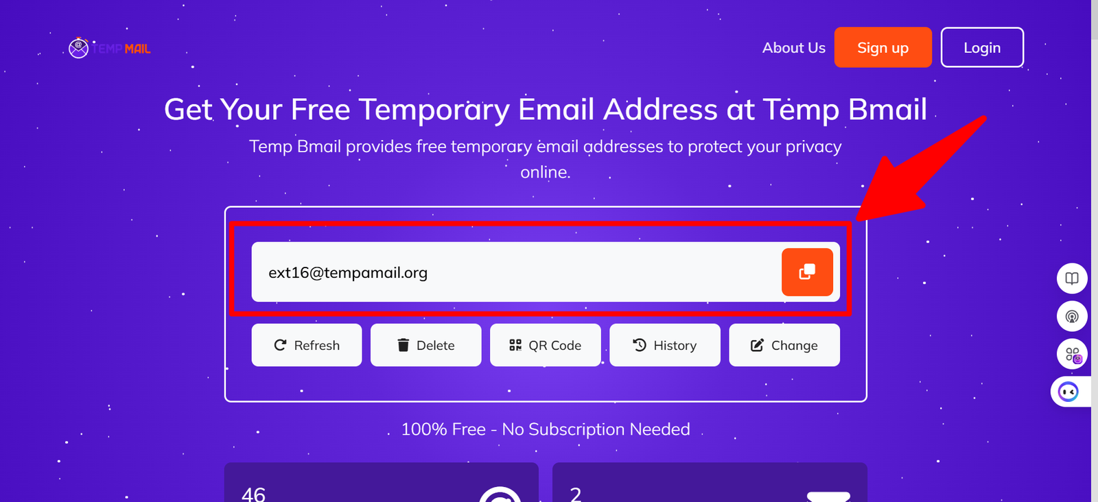 Copy your address.